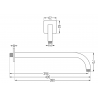 Mexen bras de douche mural 38 cm Chrome - 79113-00