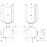Mexen Mist Duo cabine de douche pliante 105 x 70 cm, transparent, cuivre brossé - 8A4-105-070-65-00