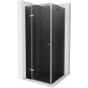 Mexen Roma cabine de douche battante 70 x 70 cm, graphite, chrome - 854-070-070-01-40