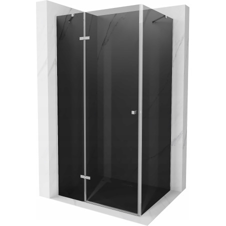 Mexen Roma cabine de douche à battant 80 x 70 cm, graphite, chrome - 854-080-070-01-40
