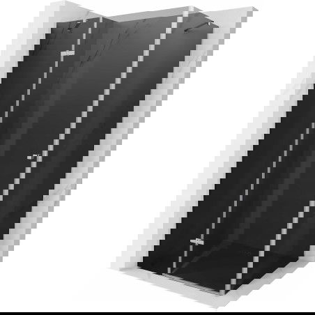 Mexen Roma cabine de douche pivotante 80 x 120 cm, graphite, chrome - 854-080-120-01-40