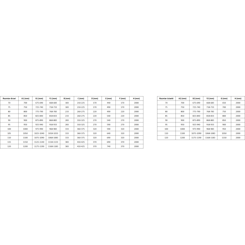 Mexen Mist T cabine de douche avec porte battante gauche 95 x 120 cm, grille noire, noire - 8A4T-095-120-70-77-L