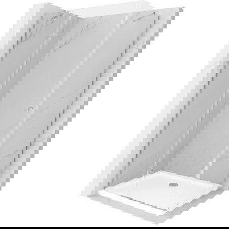 Mexen Roma cabine de douche pivotante 100 x 70 cm, transparent, chrome + receveur plat - 854-100-070-01-00-4010