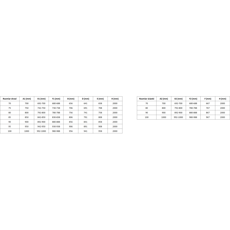Mexen Lunar-B L cabine de douche pivotante droite 85 x 80 cm, transparent, nickel brossé - 832L-085-080-97-00-P