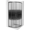 Mexen Rio cabine de douche semi-circulaire 90 x 90 cm, bandes noires, noir - 863-090-090-70-20