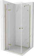 Mexen Roma Duo cabine de douche pivotante 70 x 70 cm, transparente, or - 854-070-070-50-00-02