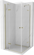 Mexen Roma Duo cabine de douche pivotante 90 x 90 cm, transparente, dorée - 854-090-090-50-00-02