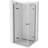 Mexen Roma Duo cabine de douche pivotante 70 x 70 cm, transparent, noir - 854-070-070-70-00-02
