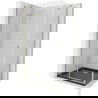 Mexen Roma cabine de douche pivotante 80 x 100 cm, transparent, dorée + receveur Flat, noir - 854-080-100-50-00-4070G
