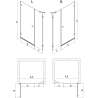 Mexen Lunar-B porte de douche battante droite 110 cm, transparent, cuivre brossé - 832S-110-050-65-00-P