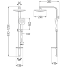 Colonne de douche Mexen Q17, noire - 798171795-70
