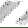 Mexen Roma cabine de douche battante 70 x 70 cm, transparent, noir + receveur plat, blanc - 854-070-070-70-00-4010B