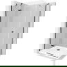 Cabine de douche pivotante Mexen Roma 70 x 100 cm, transparent, noir + receveur plat, blanc - 854-070-100-70-00-4010B