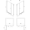 Mexen Lunar-B L porte de douche pivotante gauche 140 cm, transparent, doré - 832SL-140-050-50-00-L