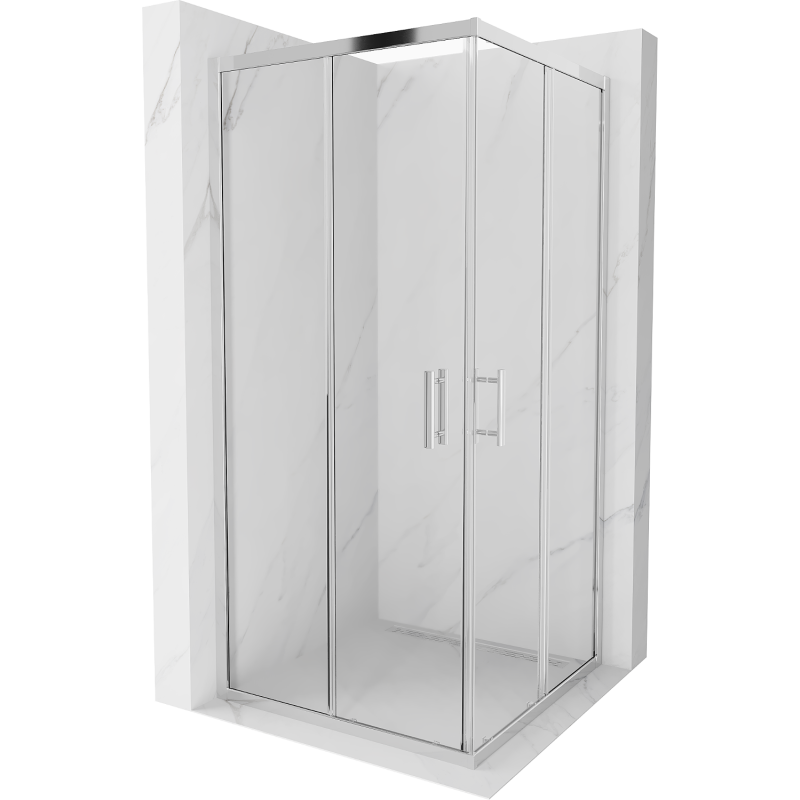 Mexen Rio cabine de douche carrée 90 x 90 cm, transparent, chrome - 860-090-090-01-00