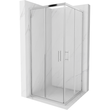 Cabine de douche carrée Mexen Rio 90 x 90 cm, transparent, chrome - 860-090-090-01-00