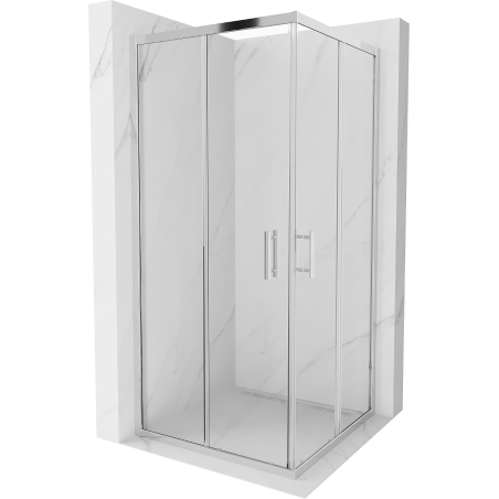 Mexen Rio cabine de douche carrée 90 x 90 cm, transparent, chrome - 860-090-090-01-00