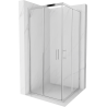 Cabine de douche carrée Mexen Rio 90 x 90 cm, transparent, chrome - 860-090-090-01-00