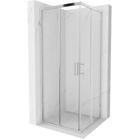 Mexen Rio cabine de douche carrée 80 x 80 cm, transparent, chrome - 860-080-080-01-00