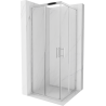Mexen Rio cabine de douche carrée 80 x 80 cm, transparent, chrome - 860-080-080-01-00