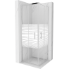 Mexen Rio cabine de douche carrée 70 x 70 cm, rayures, chrome - 860-070-070-01-20
