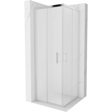 Cabine de douche carrée Mexen Rio 70 x 70 cm, givre, chrome - 860-070-070-01-30