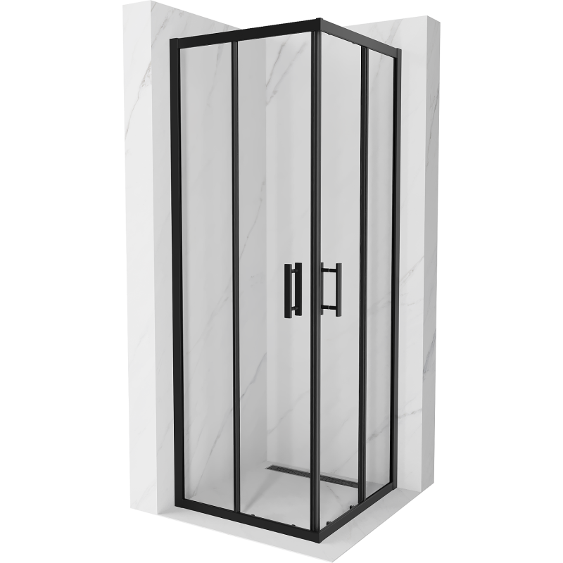 Mexen Rio cabine de douche carrée 70 x 70 cm, transparent, noir - 860-070-070-70-00