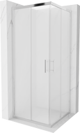 Cabine de douche carrée Mexen Rio 80 x 80 cm, givrée, chrome - 860-080-080-01-30