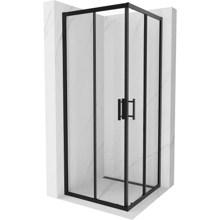 Mexen Rio cabine de douche carrée 80 x 80 cm, transparent, noir - 860-080-080-70-00