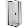 Mexen Rio cabine de douche carrée 80 x 80 cm, transparent, noir - 860-080-080-70-00