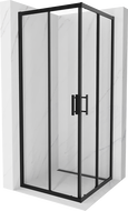 Mexen Rio cabine de douche carrée 80 x 80 cm, transparent, noir - 860-080-080-70-00