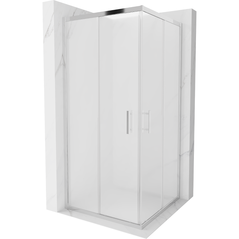 Mexen Rio cabine de douche carrée 90 x 90 cm, givrée, chrome - 860-090-090-01-30