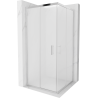 Cabine de douche carrée Mexen Rio 90 x 90 cm, dépoli, chrome - 860-090-090-01-30