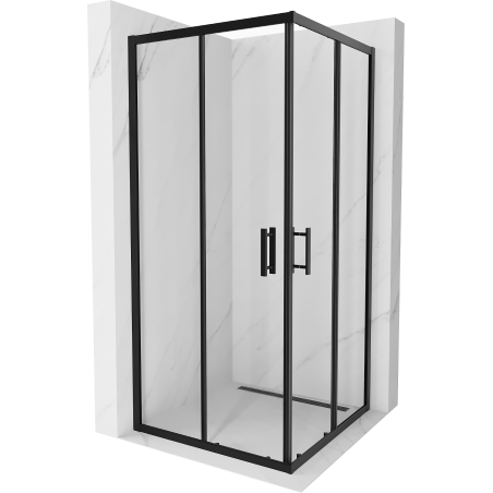 Mexen Rio cabine de douche carrée 90 x 90 cm, transparente, noire - 860-090-090-70-00