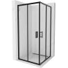 Mexen Rio cabine de douche carrée 90 x 90 cm, transparente, noire - 860-090-090-70-00