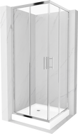 Mexen Rio cabine de douche carrée 80 x 80 cm, transparent, chrome + receveur, blanc - 860-080-080-01-00-4510