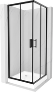 Mexen Rio cabine de douche carrée 80 x 80 cm, transparent, noir + receveur, blanc - 860-080-080-70-00-4510