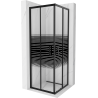 Mexen Rio cabine de douche carrée 70 x 70 cm, bandes noires, noir - 860-070-070-70-20