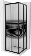 Mexen Rio cabine de douche carrée 70 x 70 cm, bandes noires, noire - 860-070-070-70-20