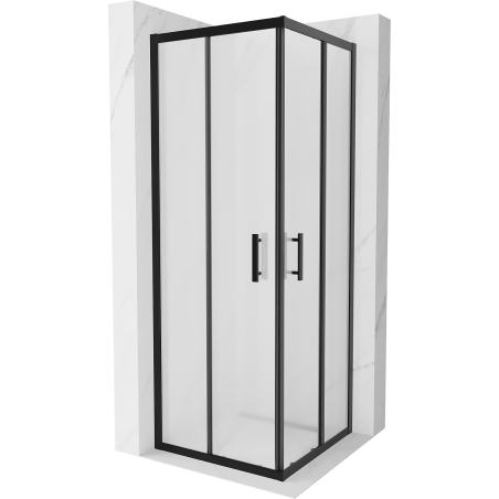 Mexen Rio cabine de douche carrée 70 x 70 cm, dépoli, noir - 860-070-070-70-30