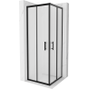Mexen Rio cabine de douche carrée 70 x 70 cm, dépoli, noir - 860-070-070-70-30