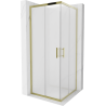 Cabine de douche carrée Mexen Rio 80 x 80 cm, givrée, dorée - 860-080-080-50-30
