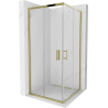 Mexen Rio cabine de douche carrée 90 x 90 cm, transparent, doré - 860-090-090-50-00
