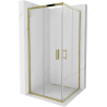 Mexen Rio cabine de douche carrée 90 x 90 cm, transparente, dorée - 860-090-090-50-00