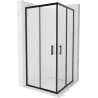 Mexen Rio cabine de douche carrée 90 x 90 cm, givrée, noire - 860-090-090-70-30