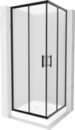Mexen Rio cabine de douche carrée 80 x 80 cm, dépoli, noir + receveur de douche, blanc - 860-080-080-70-30-4510