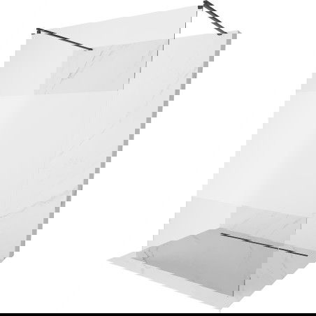 Mexen Kioto paroi de douche autoportante 140 x 200 cm, transparent/Gelée 8 mm, Noir - 800-140-002-70-35