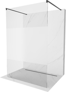 Mexen Kioto paroi de douche autoportante 140 x 200 cm, transparent/verre dépoli 8 mm, noir - 800-140-002-70-35