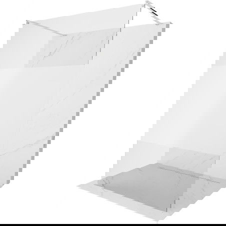 Mexen Kioto paroi de douche autoportante 140 x 200 cm, transparent/Gelée 8 mm, Chrome - 800-140-002-01-35