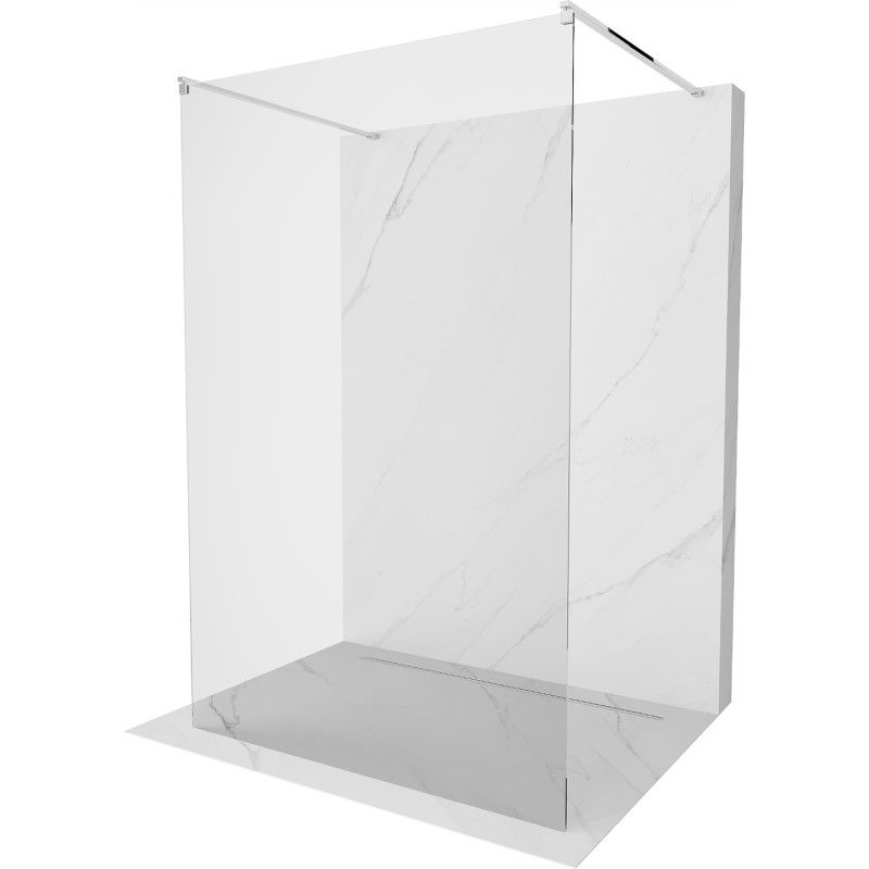 Mexen Kioto paroi de douche autoportante 130 x 200 cm, transparent 8 mm, Chrome - 800-130-002-01-00